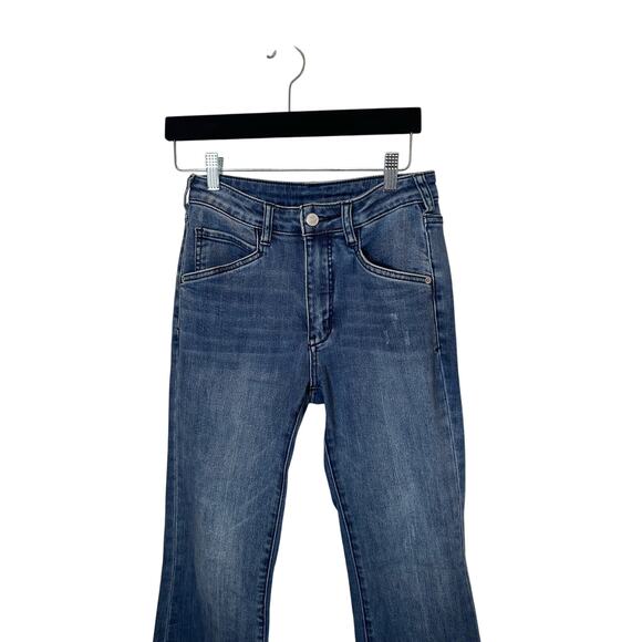 Pilcro Bootcut Flare Jeans Medium Wash Denim Blue Women's Size 26 - Picture 4 of 7